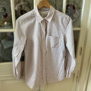 J. Crew seersucker button up shirt